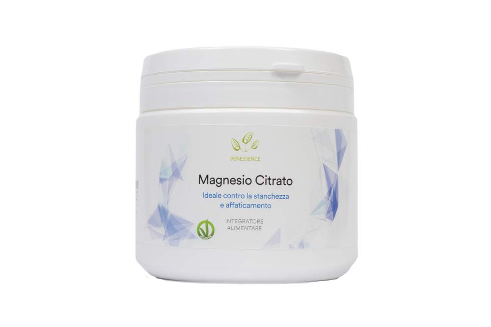 Benessence - Magnesio Citrato in Polvere solubile - 500g - 100 giorni di Integrazione