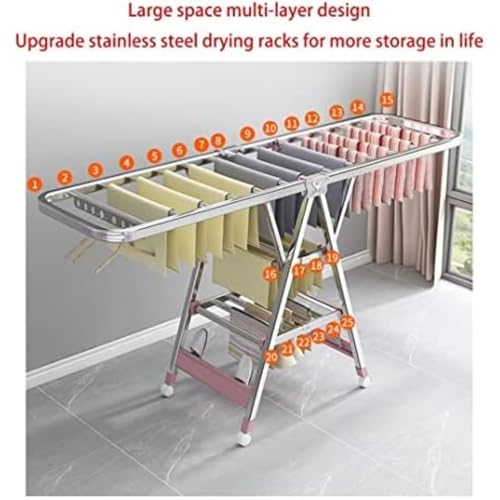 Étendoir à linge rétractable pliable pour optimiser l'espace en appartement - 6