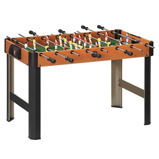 HOMCOM Futbolín para Niños de 7+ Años Futbolín Infantil de Madera 118x104x69 cm con 2 Bolas 8 Asas 2 Marcadores 22 Jugadores para Familias Fiestas Negro