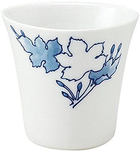 山下工芸 染付木の葉 三角湯呑 7.5×7.5×7.0cm 16065490