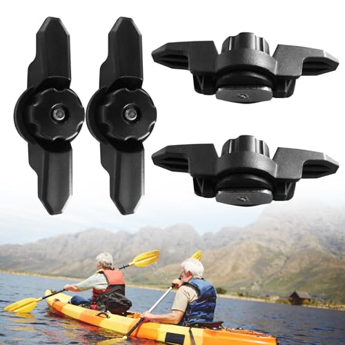 VLBPCR 4Pcs Kayak Track Mount Anchor Cleat, Line Cleat Kayak Anchor Cleat & Track Mount Line Cleat Rope Cleat for Kayak Track Rail Mount Accessories