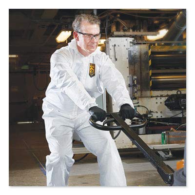 KleenGuard A40 Elastic-Cuff, Ankle, Hood & Boot Coveralls, White, 3X-Large, 25/Carton