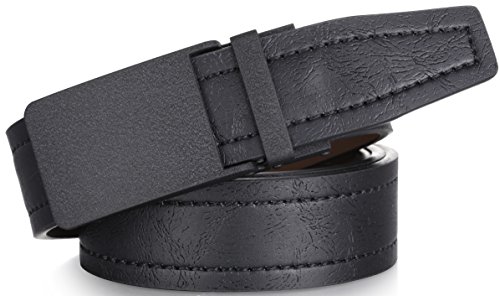Marino Men's Comfort Click Ratchet Belt Casual Leather Belt for Men - Automatic Linxx Buckle, 1 3/8" Wide - Elegant Gift Box3