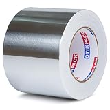 STIKPACK Aluminum Foil Tape 4 inch x 165ft (55 Yards) Heavy Duty HVAC Duct Tape for Ductwork – High Temperature Silver Foil Tape for Insulation, Metal Repair, Exhaust Sealing & Patching