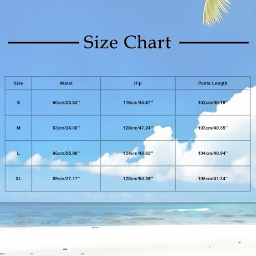 Women's Casual Pants High Waisted Slacks Lounge Baggy Flowy Palazzo Pants Drawstring Elastic Waist Wide Leg Beach Trousers3