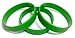 TheAwristocrat 1 Dozen Multi-Pack GREEN Wristbands Bracelets Silicone Rubber - Select from a Variety of Colors (Green, Adult (8