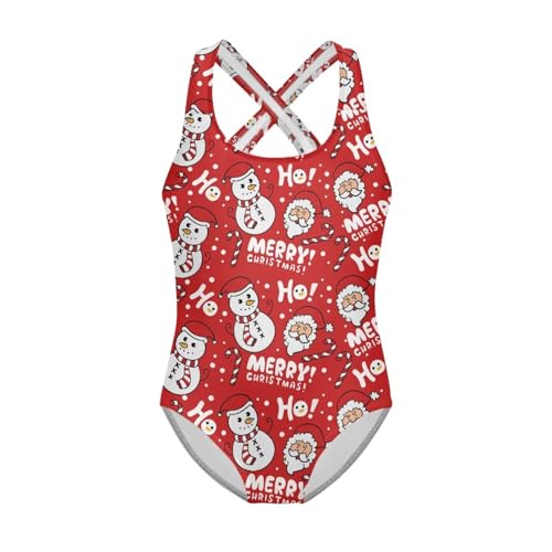 Image of One Piece Swimsuit for Girls Kids Quick Dry Bathing Suit with Crossback Strap Summer Beach Swimwear Size 5T-14