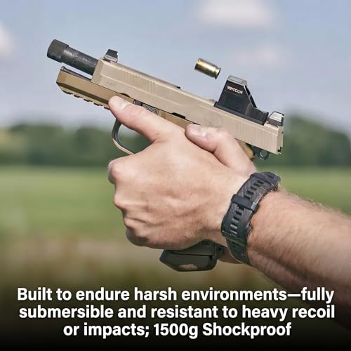 Image of Canis-X Solar Red Dot Sight for Pistols, Multi-Reticle Reflex Optic, RMR Footprint, Shake Awake, Solar & Battery Powered, IPX7 Waterproof, for Optics-Ready Platforms,Red /Green Reticle Options