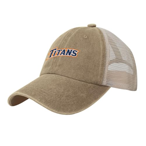 Cal State Fullerton Titans Cowboy Mesh Baseball Cap Womans Men's Outdoor Baseball Hat Natural