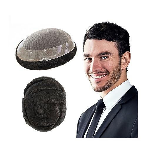 Prothèse de cheveux pour homme en Fine Mono durable et Lace Front invisible