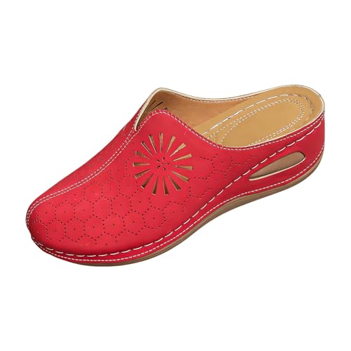 Sandales femme été confortables : pantoufles compensées et sabots légers pour l'extérieur