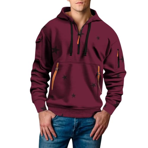 Chaqueta invierno y sudaderas de hombre con capucha running y moto 3D