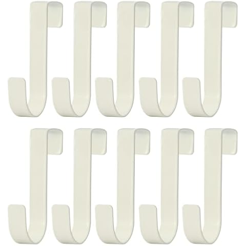 eywlwaar Over The Cabinet Door Single Hooks 10 Pack (10P-White) Cover