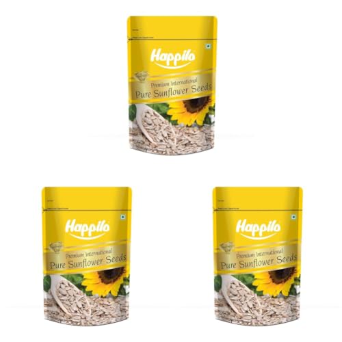 Image of Happilo Premium Raw Sunflower Seeds for Eating Without Shell 250g, Healthy Protein Snack for Diet Food (Pack of 3)
