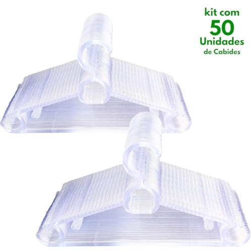 Kit Cabide De Acrilico Reforçado Roupas Pesadas Calça Camisa Kit 50 Uni.