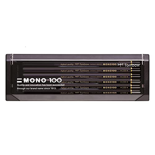 Tombow MONO-100-2B Lot de 12 Crayons graphite MONO 100, dureté 2B