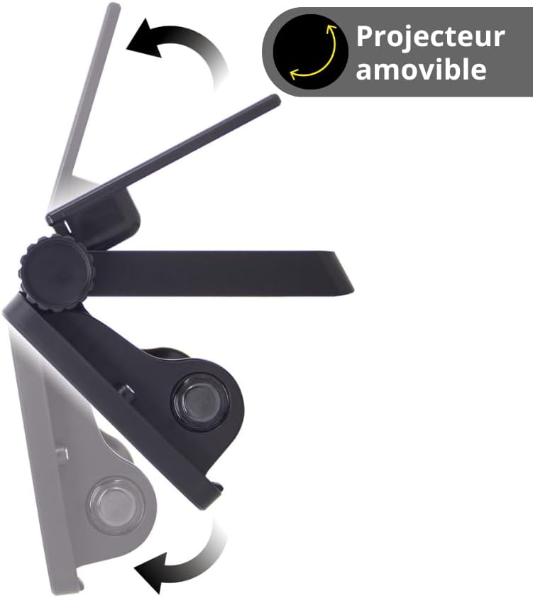 Diagram showing the adjustable angle of the Xanlite PRS1400D solar floodlight.