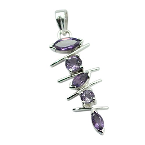 Pendentif améthyste naturel en pierre de lithothérapie fait main pour femme