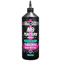 Muc Off No Puncture Hassle Tubeless Sealant Reifendichtmittel, 1 l - Hochwertiges Reifendichtmittel für Schlauchlose Fahrradreifen mit UV-Tracer-Farbstoff, Dichtet Risse und Löcher Bis Zu 6 mm ab