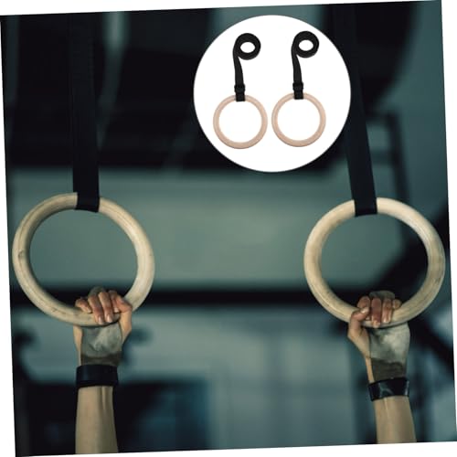 Anillas de gimnasia de madera Mikikit para entrenamiento miniatura 6