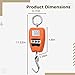 wkao Heavy Duty Hanging Scale, Waterproof Orange Digital Scale, Industrial High-Precision with Stainless Steel Hook, One-Button Zeroing, for Farm Hunting