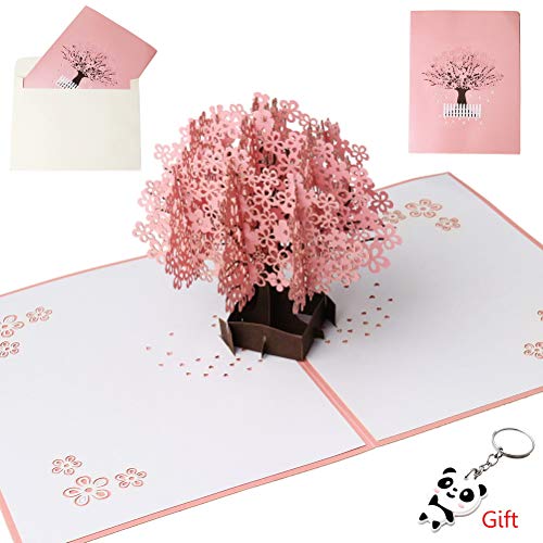 グリーティングカード 誕生日カード バースデーカード 3D立体的桜カード 誕生日/結婚祝い/記念日/感謝状 可...