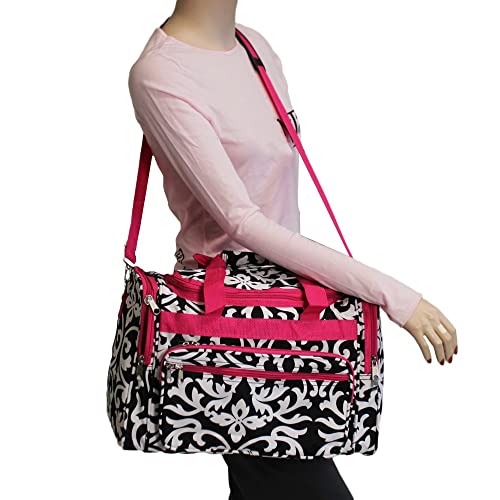 Image of World Traveler 81T16-501-F-1 Duffle Bag, One Size, Pink Trim Damask