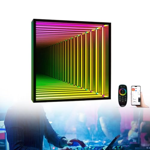 Lampa Infinity – zmieniająca kolor RGB artystyczna lampa ścienna, unikalna lampa biurkowa dla graczy, sensoryczna dekoracja pokoju, idealna do sypialni i garażu