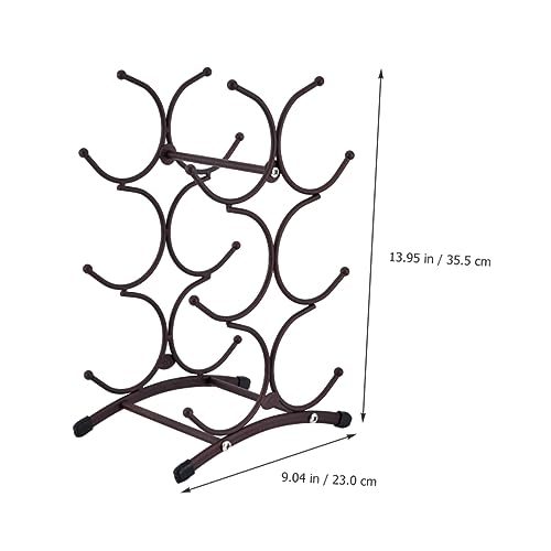 Soporte de vino de hierro para 6 botellas robusto miniatura 7