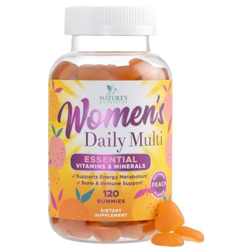Women's Complete Daily Multivitamin Gummies - Vitamin A, C, D, E, B6, B12, Biotin & Calcium - Immune Health & Energy Support - Peach Flavored Gummy Vitamins for Women, Non-GMO & Delicious - 120 Count