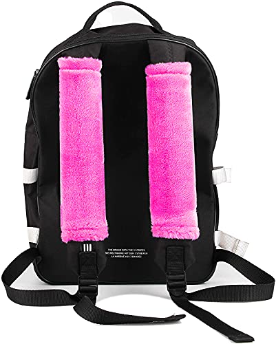 Image of Soft Faux Sheepskin Seat Belt Shoulder Pad for a More Comfortable Driving, Compatible with Adults Youth Kids - Car, Truck, SUV, Airplane,Carmera Backpack Straps 2 Packs Pink