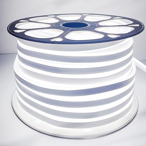 Tira de luces LED neón doble cara 20FT 110V-130V blanca día miniatura 1