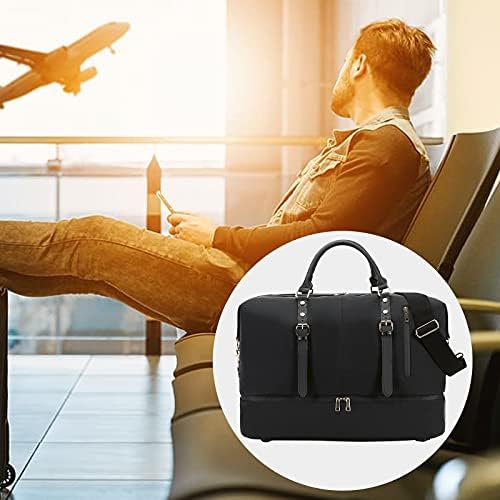 CAMTOP Weekender Bag Women Carry On Bag Travel Duffle Bag Large Overnight Bag for Women (Black) 3 CAMTOP Weekender Bag Women Carry On Bag Travel Duffle Bag Large Overnight Bag for Women (Black)