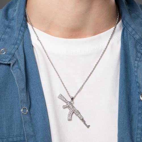 Image of SALTY ALPHA Anti Tarnish Stainless Steel Locket Neck Chain for Men | Stylish Pendant Necklace | Jewellery Accessories for Boys | Minimal Jewelry | Gifts for Boyfriend & Husband | Gift for Diwali, Christmas, Marriage, Birthday, Rakhi