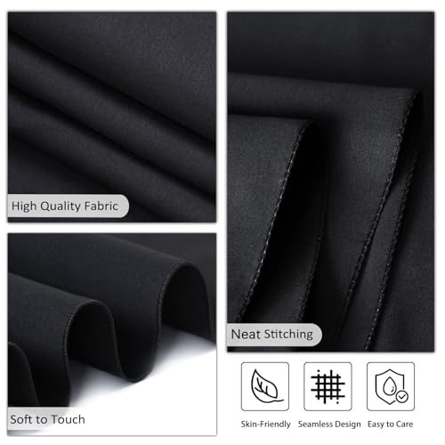 Heneger 8 Pack Black Tablecloths 60 x 102 Inch Rectangular Table Cloths for Rectangle Tables 6ft, Wrinkle Resistant Black Table Cloth Washable Polyester Fabric for Buffet Wedding Party Banquet