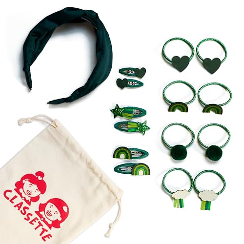 Accessoires cheveux enfants pour l'école : look vert parfait