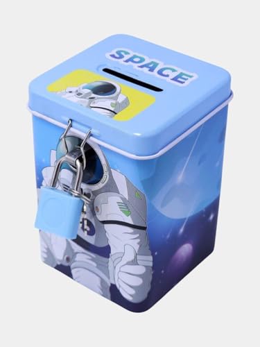 Image of Money Saving Bank with Coin Slot / /Creative Cartoon Design Money Bank / /Plastic Piggy Bank for Boys & Girls (Pack of 1) (Mini Square Piggy Bank)