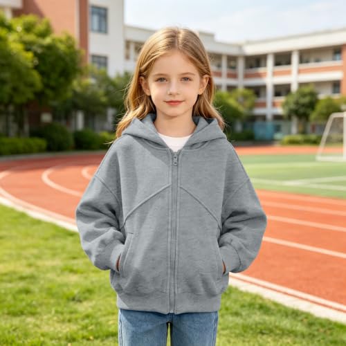 Zip Up Hoodies for Kids Boy Long Sleeve Hooded Sweatshirt Jacket Size 10-12 - image 8