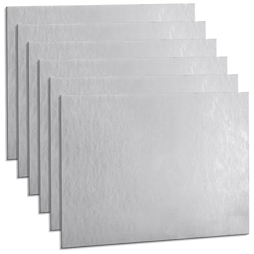 ZAVOOS 6 Pack 16 Gauge Steel Sheet, 12'' x 9'' Cold Rolled Mild Metal Plates for Crafting, 1.5mm Thick Weldable Carbon Steel Panels for Professional, Industrial, DIY Projects, Unpolished Finish