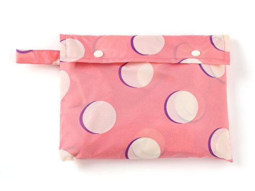 SaphiRose Lightweight Kids Rain Poncho Jacket Waterproof Outwear Rain Coat Pink Polka Dot XX-Large