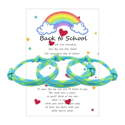 2/3/4 Pcs First Day of School Bracelet Back to School Bracelet Mommy and Me Bracelets