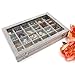 KLOUD City Jewelry Box Organizer Display Storage case（Gray-24 Grid）