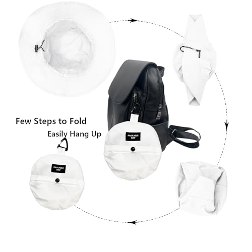 Image of woogwin Waterproof Bucket Rain Hat with Chin Strap Quick Dry Packable Boonie Sun Hat Safari Hat UV Protection