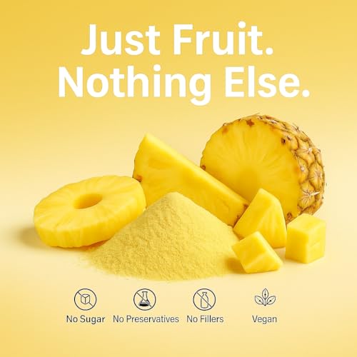 Image of Confect Pineapple Powder | Pure & Natural Fruit Powder for Smoothies, Baking, Beverages, Juices, Tea & DIY Recipes | Vegan, Gluten-Free, No Added Sugar - 200 Gms