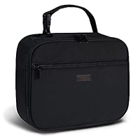 Aosbos Lunch Bag Insulated Cool Bag Lunchbox Kids Adults, Portable Thermal Lunch Bags for Women Men, Water-Resistant Soft Cooler Tote for School Work Picnic Outdoor, Black