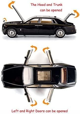 Image of Rolls Royce Phantom Diecast Car Model 1:32 Scale | Metal Pull Back Toy Car with Openable Doors, Sound & Light Toys | Birthday Gift for Kids Boys & Girls (Colour as a per Stock)