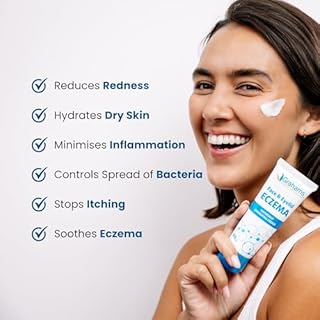 Grahams Natural Face & Eyelid Eczema Cream - Treatment for Eczema, Dermatitis, Itch Relief, Redness, Inflammation & Very Dry Skin - with Colloidal Oatmeal - Hypoallergenic & Steroid-Free (1 x 50g)