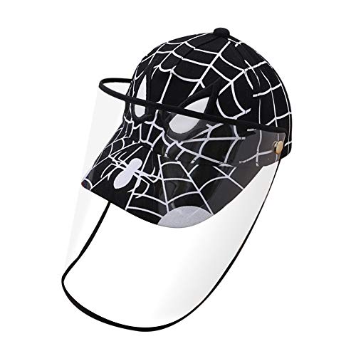 Kids Cartoon Embroidery Baseball Cap Adjustable Snapback Vintage Retro Cotton Sun Hat For Boys Girls Ages 2-8 Black #TOP19