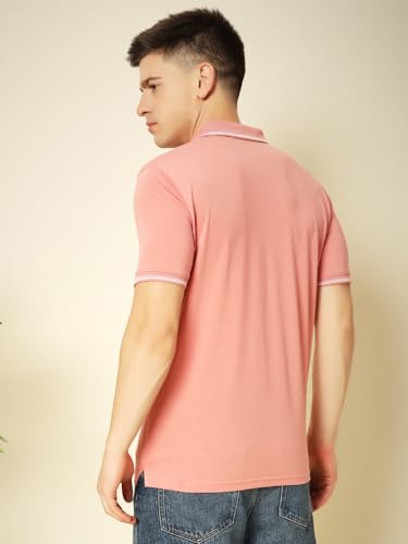 Image of UNIBERRY Men's Cotton Half Sleeves Solid Polo Neck T-shirt-MT4-BG 4XL