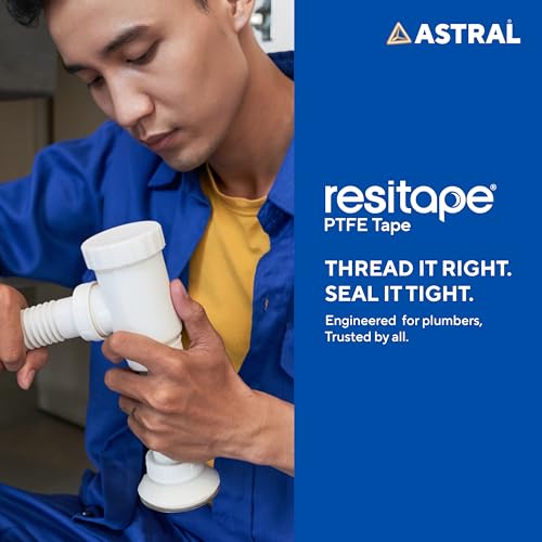 Image of RESITAPE Astral PTFE Tape, Yellow | 8 mtr x 12 mm | Pack of 10 |High Performance Teflon Tape | Thread Sealing | Extreme Temperature & Chemical Resistance | Corrosion Resistant